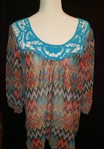 Aztec print blouse